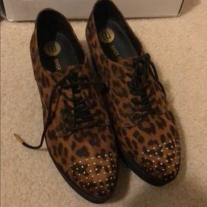 Rivers Island leopard print platform ankle boots